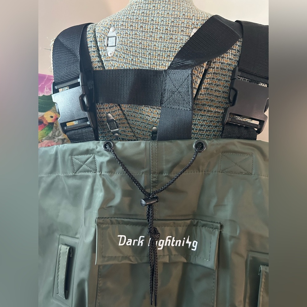 NWOT DARK LIGHTNING Fishing Waders for Men and Women with Boots - Picture 6 of 14